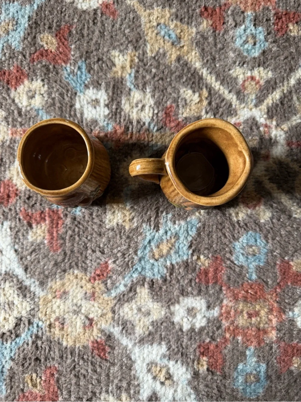 Vintage Woodland Mushroom Cream & Sugar Set | Ceramic Sugar Bowl w/Lid & Creamer